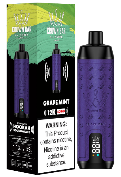 Al Fakher Crown Bar Vape 12000 Züge Grape Mint Liquid