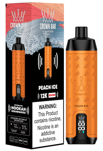 Al Fakher Crown Bar Vape 12000 Züge Peach Ice Liquid