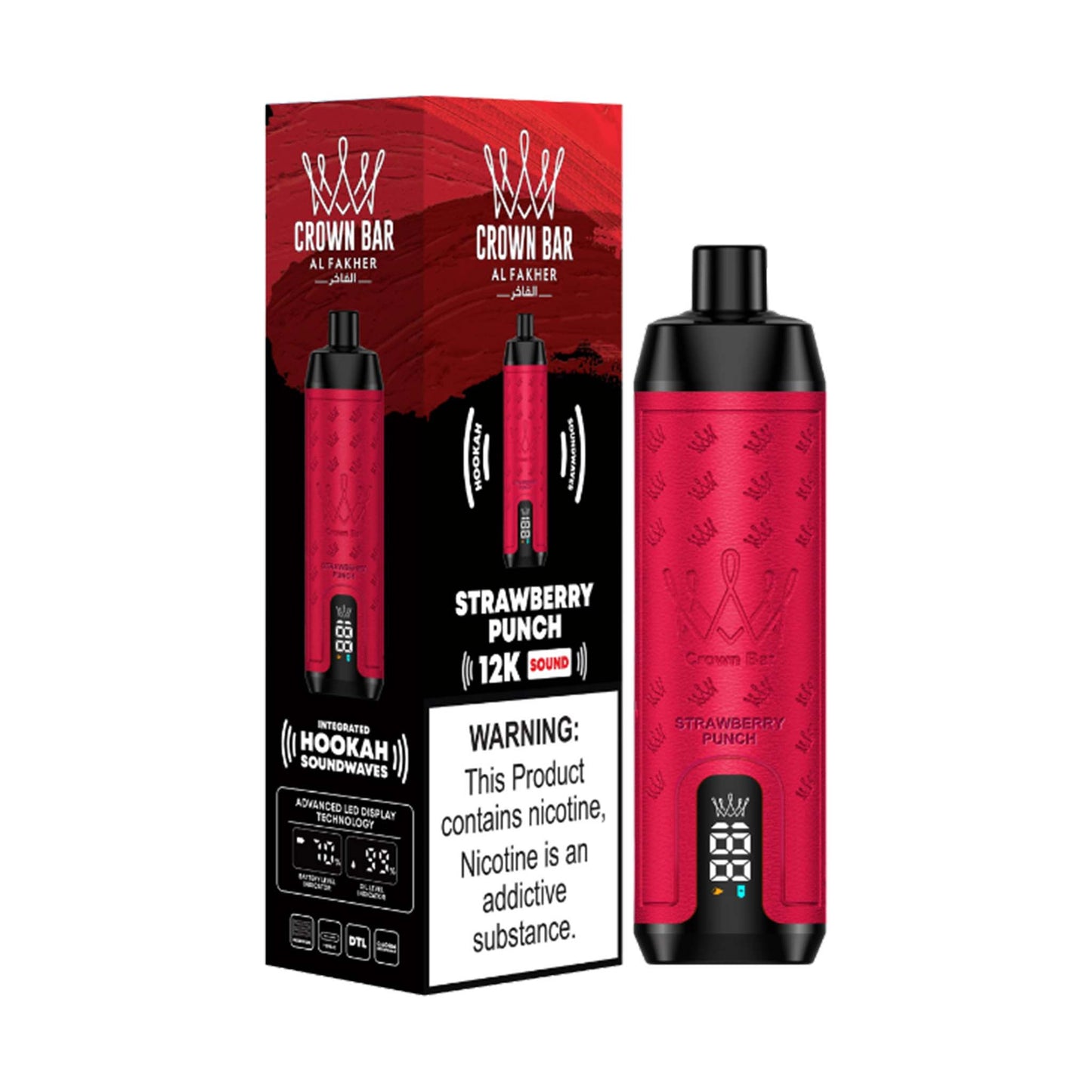 Al Fakher Crown 12000 Vapes Strawberry Punch Liquid