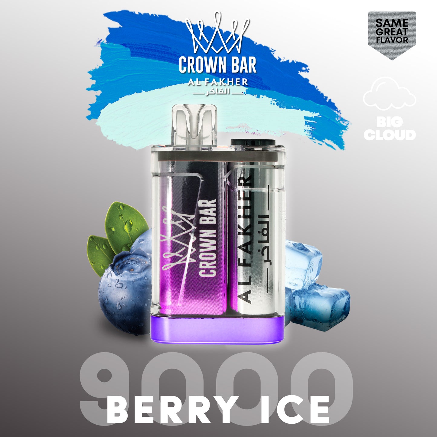 Al Fakher Crown Bar Vape 9000 Züge Berry Ice Liquid