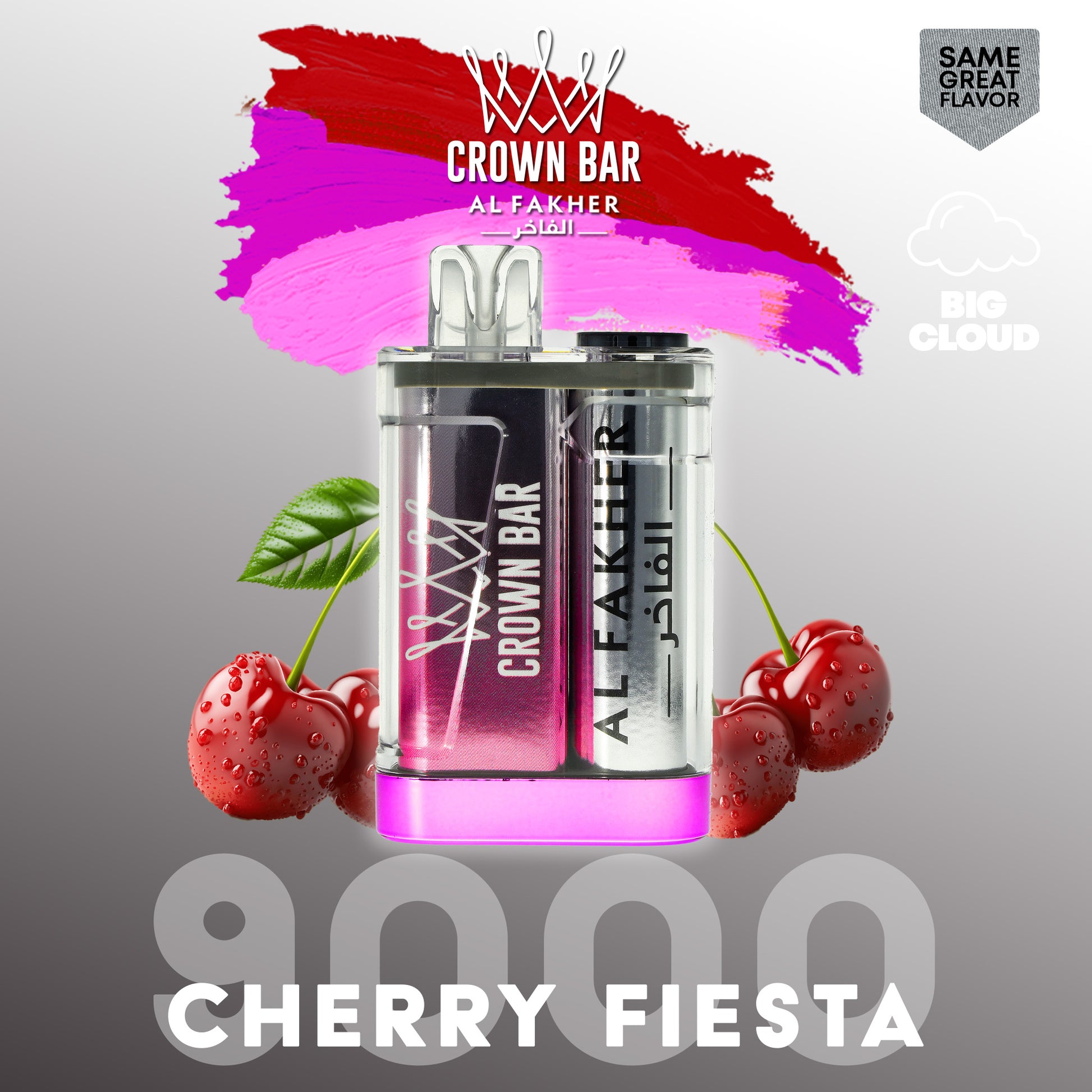 Al Fakher Crown Bar Vape 9000 Züge Cherry Fiesta Liquid