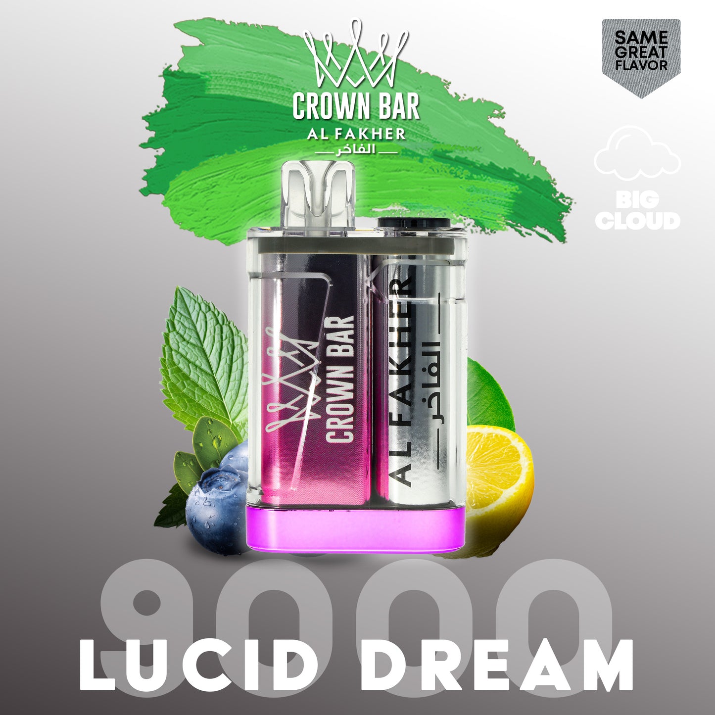 Al Fakher Crown Bar Vape 9000 Züge Lucid Dream Liquid