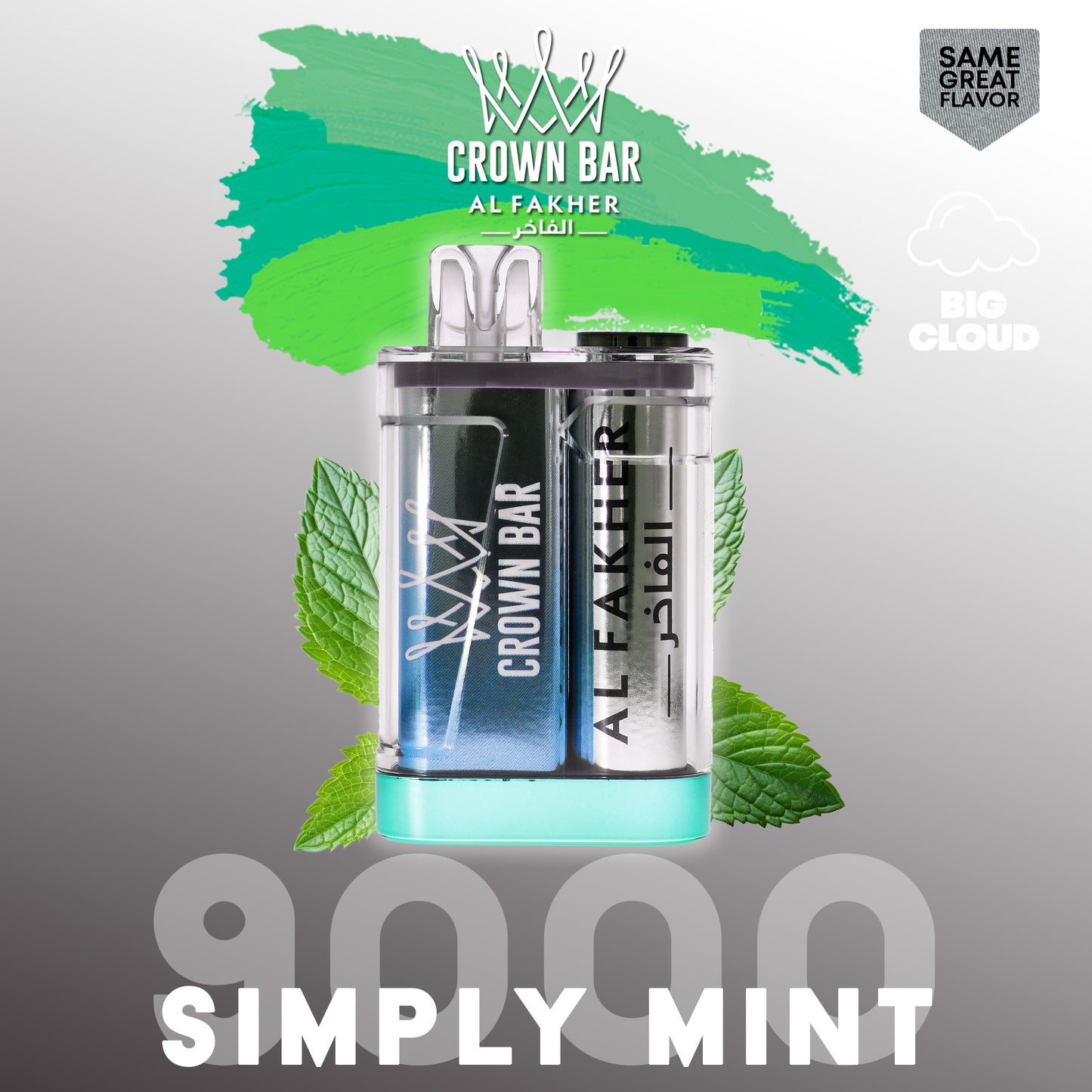 Al Fakher Crown Bar Vape 9000 Züge Simply Mint Liquid