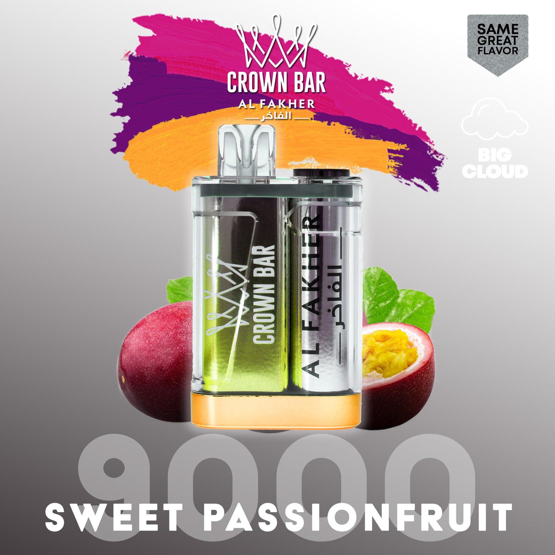 Al Fakher Crown Bar Vape 9000 Züge Sweet Passionfruit Liquid