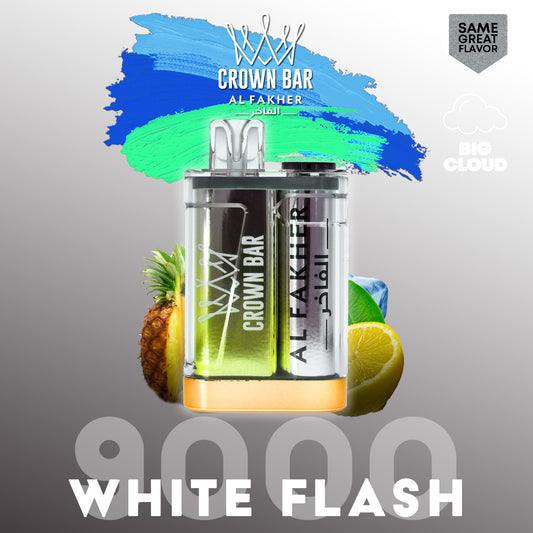 Al Fakher Crown Bar Vape 9000 Züge White Flash Liquid